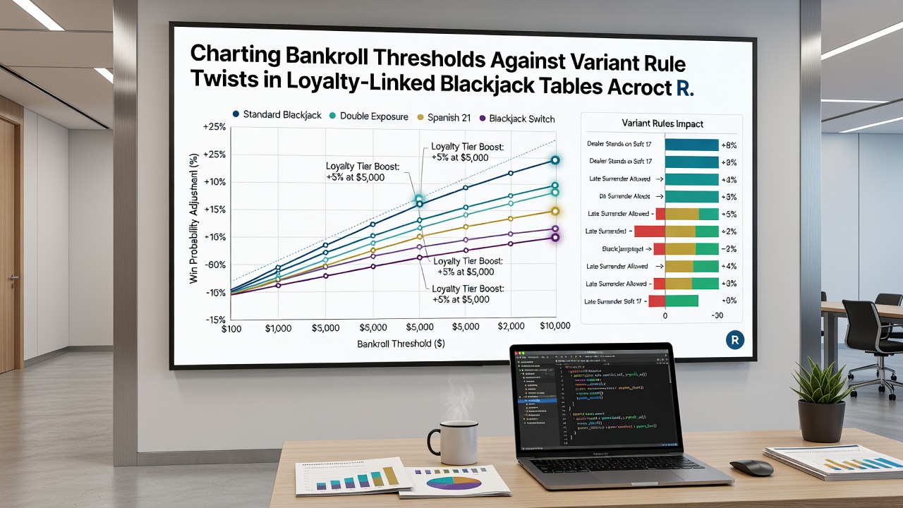 Grafik zu Rule-Twists und Bankroll-Management in europäischen Blackjack-Tischen