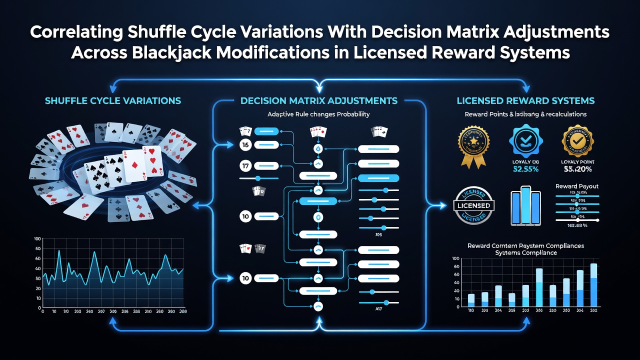 Darstellung von Shuffle-Zyklen und Entscheidungsmatrizen in Blackjack-Varianten