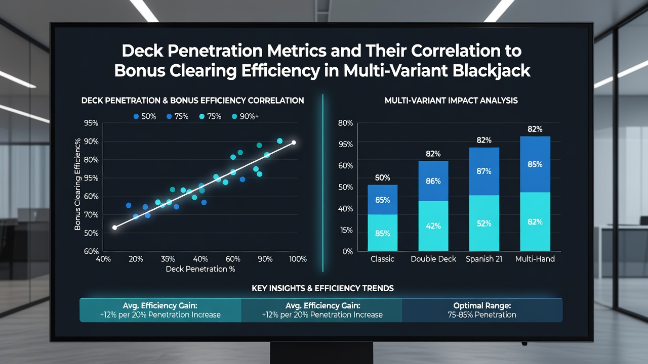 Analyse von Bonus-Clearing-Daten und Deck-Penetration in Blackjack-Sitzungen