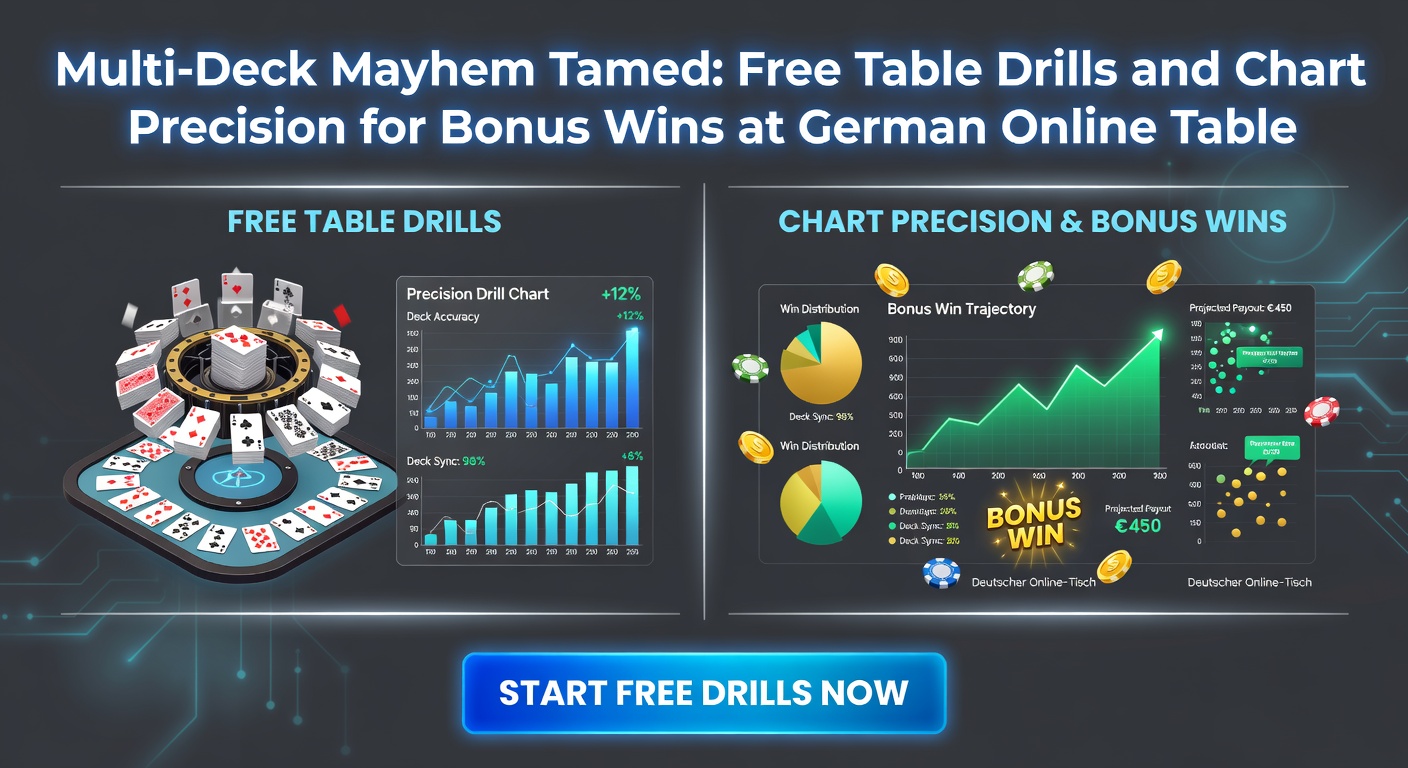 Detaillierte Multi-Deck-Strategie-Chart mit Farbcodierungen für Hit, Stand, Double und Split-Optionen, um Bonusgewinne zu maximieren