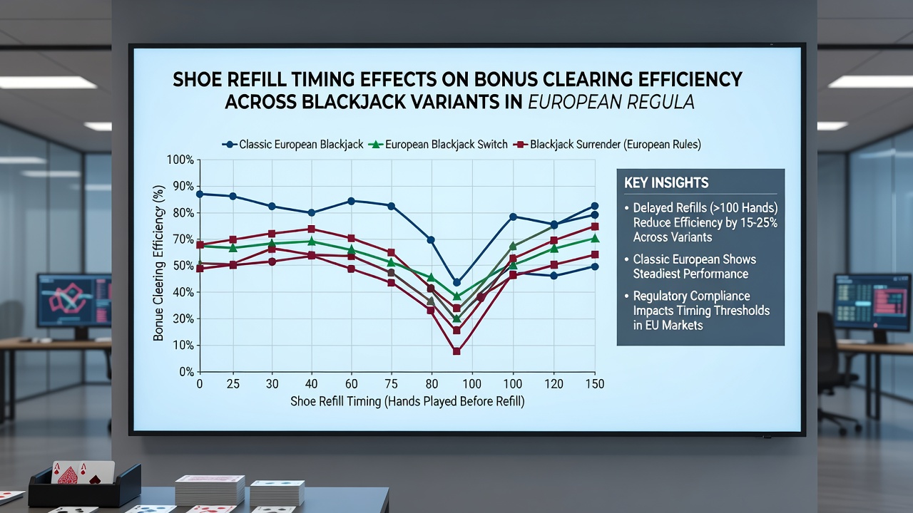 Analyse von Kartenschuhen und Timing-Diagrammen in Blackjack-Sitzungen