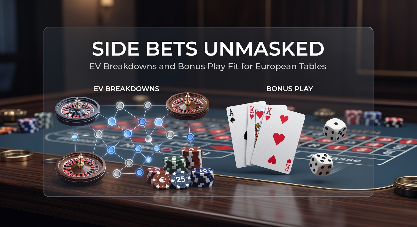 Grafik mit detaillierter EV-Tabelle für gängige Blackjack-Side-Bets auf europäischen Live-Tischen