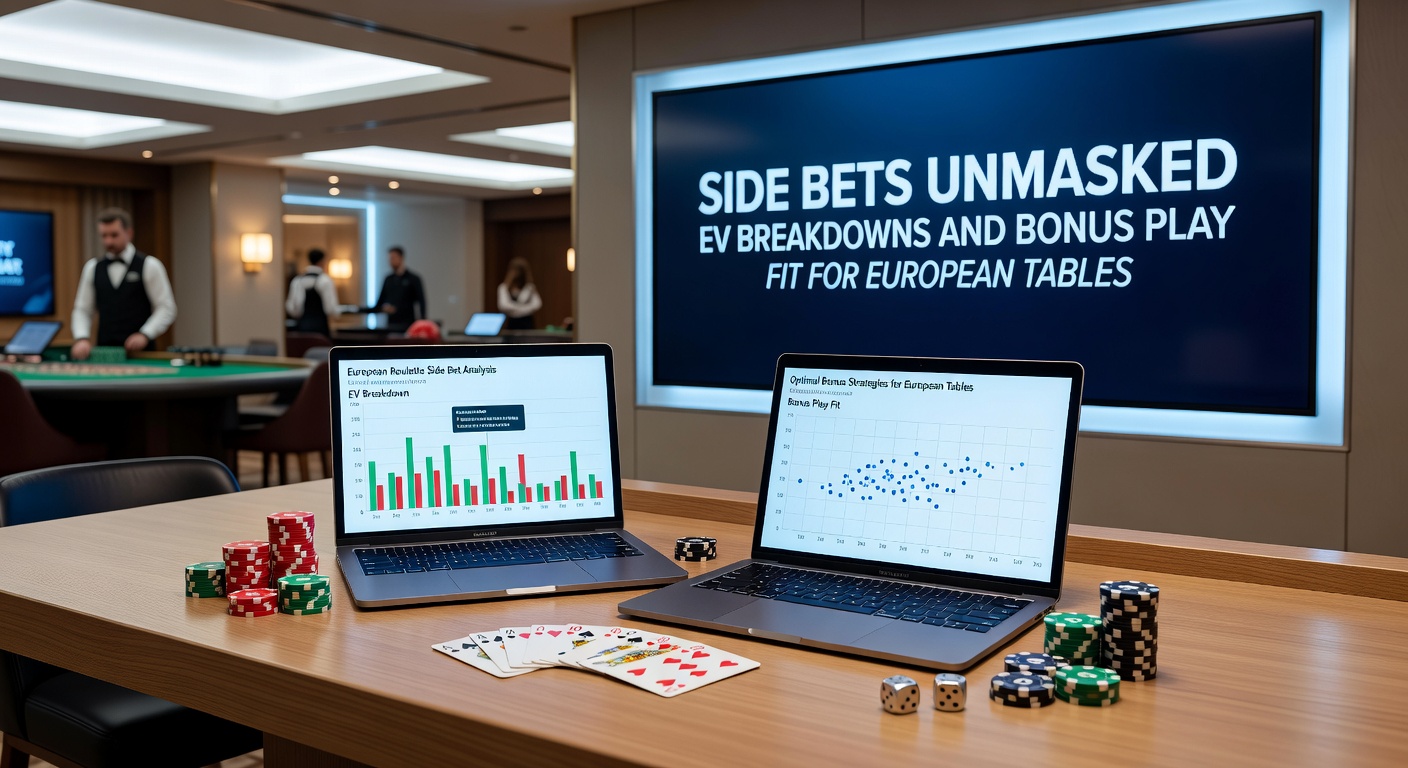 Detaillierte Tabelle mit EV-Werten und Varianz für Side Bets wie Perfect Pairs und 21+3 in Multi-Deck-Umgebungen